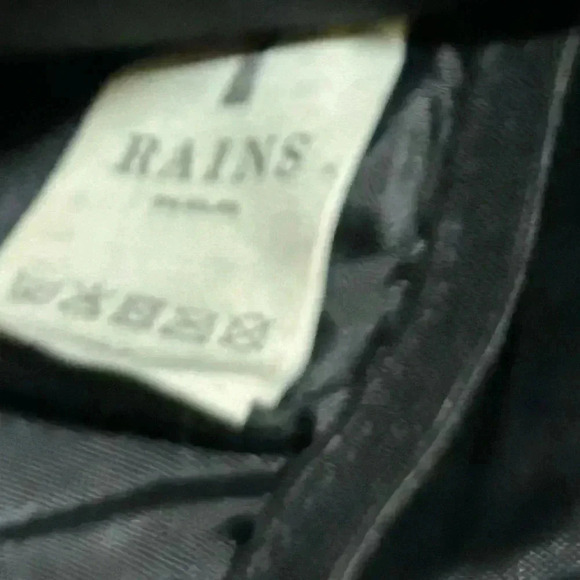 Rains unisex rucksack mit karabinerverschluss black rubber & canvas backpack - Picture 5 of 10